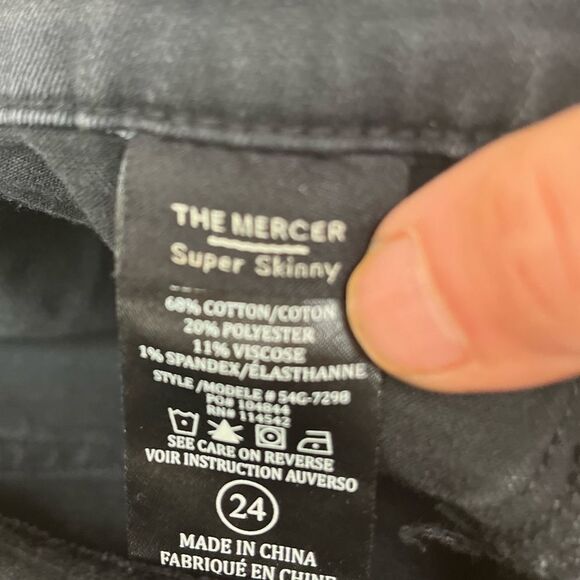 BlankNYC black super skinny pants, polyurethane/viscose blend, high rise, 24 - Picture 9 of 10